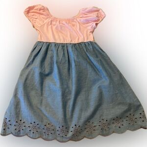GAP Toddler Denim Bottom Dress with Pink Top